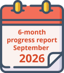 6-month progress report September 2026